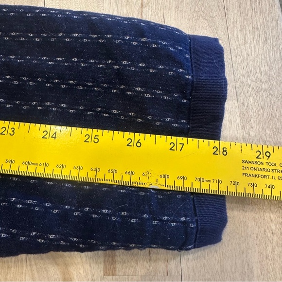 Old Navy Blue & White Womens Boho Quilted Jacket Open Front Size XL - Picture 7 of 8